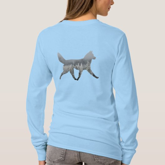 Sled Dog Kerstmis T-shirt (Achterkant)