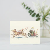 Sled Dog Pulling Sleigh Briefkaart (Staand voorkant)