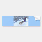 Sled Dog Racing Bumpersticker (Voorkant)
