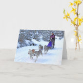 Sled Dog Racing Kaart (Gele Bloem)