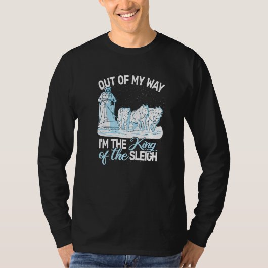 sled dog racing sledding huskies alaska sled dog s t-shirt (Voorkant)