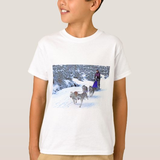 Sled Dog Racing T-shirt (Voorkant)