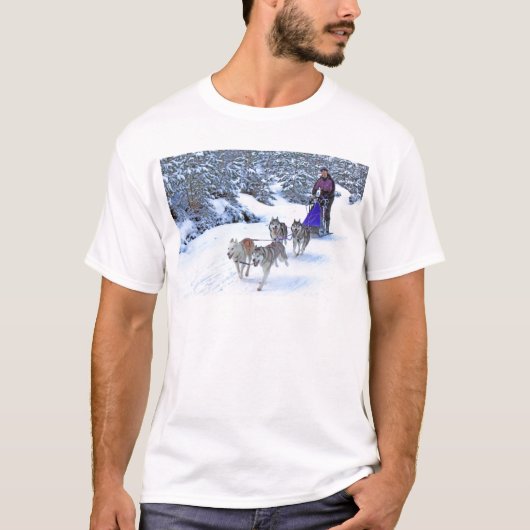Sled Dog Racing T-shirt (Voorkant)