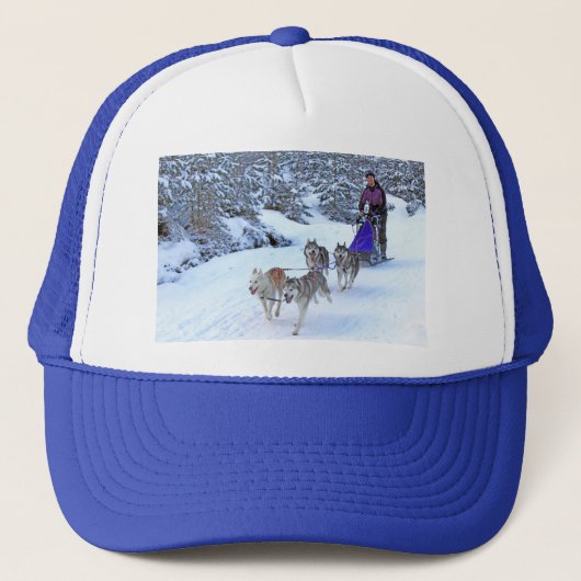 Sled Dog Racing Trucker Pet (Voorkant)