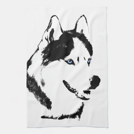 Sled Dog Towel Husky Malamute Tea Towel Theedoek (Verticaal)