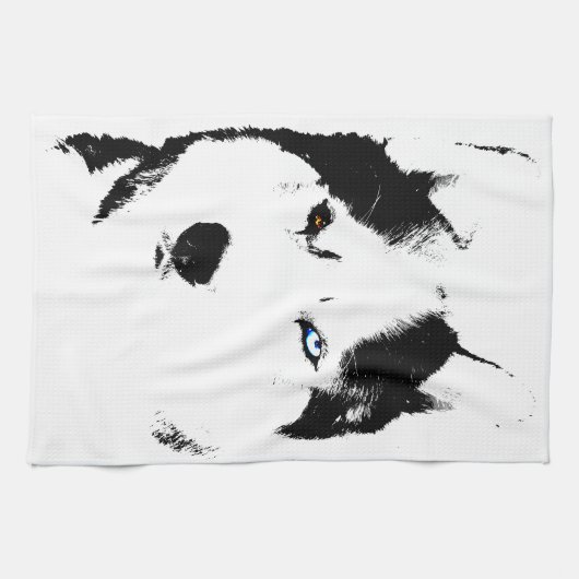 Sled Dog Towel Husky Malamute Tea Towel Theedoek (Horizontaal)
