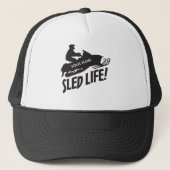 Sled Life Snowmobile Rider Trucker Pet (Voorkant)