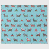 Sled-papier voor kerstcadeautjes cadeaupapier (Vlak)