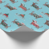 Sled-papier voor kerstcadeautjes cadeaupapier (Hoek)