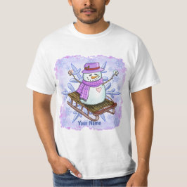 Sled Snowman T-shirt