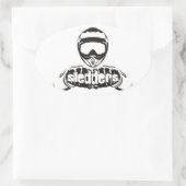 Sledders.com ovaal venster Stickers (Tas)