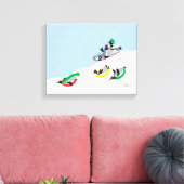 Sledding 11x14 Canvas Print (Insitu (Woonkamer))