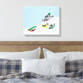 Sledding 11x14 Canvas Print (Insitu (Slaapkamer))