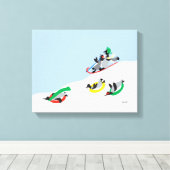 Sledding 11x14 Canvas Print (Insitu (Houten vloer))