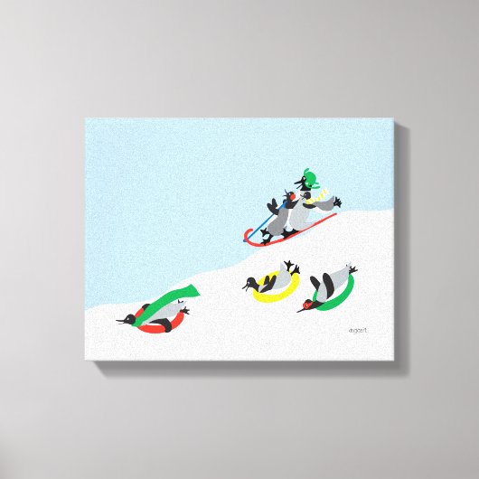 Sledding 11x14 Canvas Print (Voorkant)