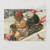 Sledding Beren Briefkaart (Voorkant)