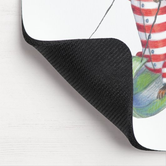 Sledding Dachshunds Mousepad Muismat (Hoek)