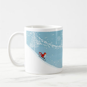 Sledding Fun Wintertime Mok