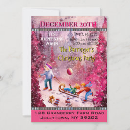 Sledding Funtime Jaarlijks Kerstfeest Kaart