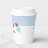 Sledding Hete Cacao Winter Verjaardagsfeestje Papi Papieren Bekers (Links)