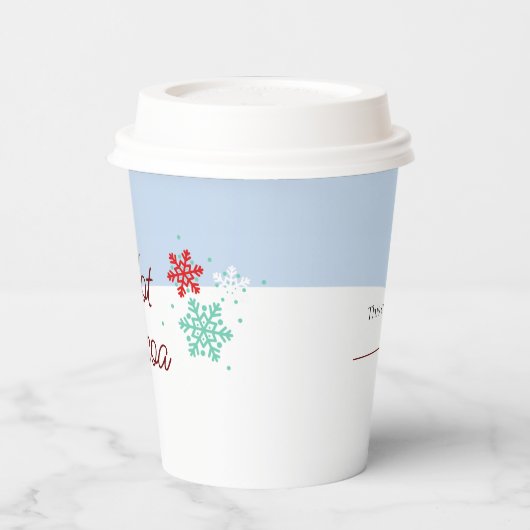 Sledding Hete Cacao Winter Verjaardagsfeestje Papi Papieren Bekers (Links)