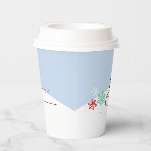 Sledding Hete Cacao Winter Verjaardagsfeestje Papi Papieren Bekers (Rechts)