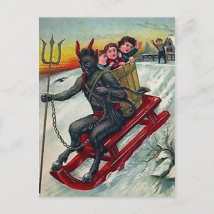  Sledding Krampus Briefkaart