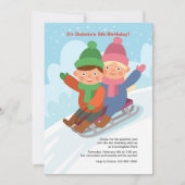 Sledding Party Uitnodiging (Voorkant)