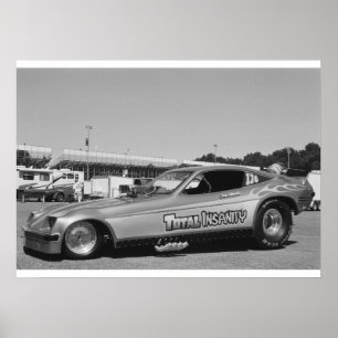  slede - Chevy Monza Funny Car Poster