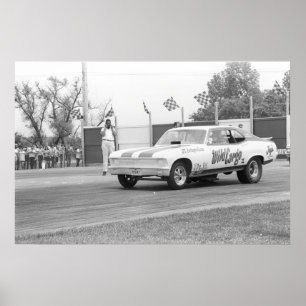 slede - "Wild Cargo" Chevy Nova Funny car Poster