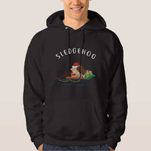 Sledgehog, Grappig schattig dier egel kerst Hoodie