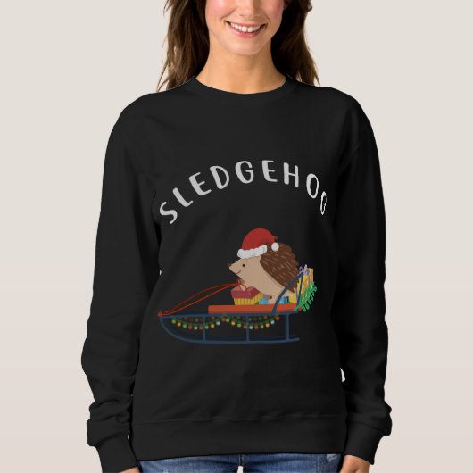 Sledgehog, Grappig schattig dier egel kerst Trui (Voorkant)