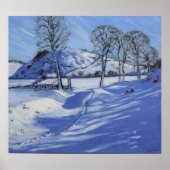 Sledging Derbyshire Peak District 2012 Poster (Voorkant)