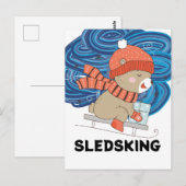 Sledsking  briefkaart (Voorkant / Achterkant)