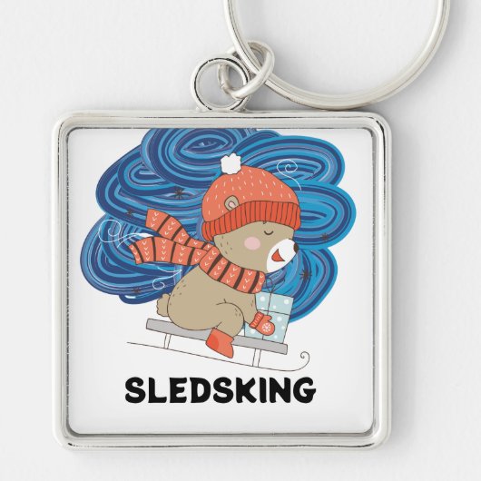 Sledsking sleutelhanger (Voorkant)
