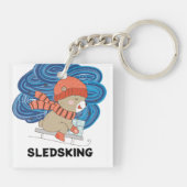 Sledsking  sleutelhanger (Achterkant)