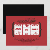 Slee automaat save the date - Trouwen Kaart (Voorkant / Achterkant)