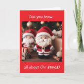 *SLEE DE HELE DAG DAN CABERNET" FEESTDAGEN KAART (Voorkant)