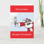 *SLEE DE HELE DAG DAN CABERNET" FEESTDAGEN KAART (Voorkant)