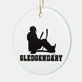 slee hockey sledgendarisch keramisch ornament (Links)