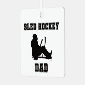 slee hockey vader kerst metalen ornament (Voorkant links)
