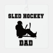 slee hockey vader kerst metalen ornament (Voorkant)