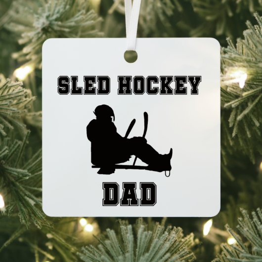 slee hockey vader kerst metalen ornament (Insitu)