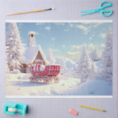 Slee in Sneeuw 1 Decoupage Papier (Craft)