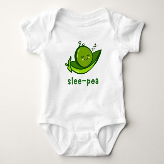 Slee-Pea-Baby één stuk — Tuin Plant Lover-Baby Romper (Voorkant)