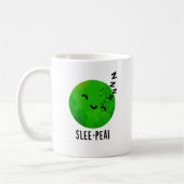 Slee-pea Grappige Sleeping Pea Pun Koffiemok (Links)
