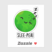 Slee-pea Grappige Sleeping Pea Pun Sticker (Vel)