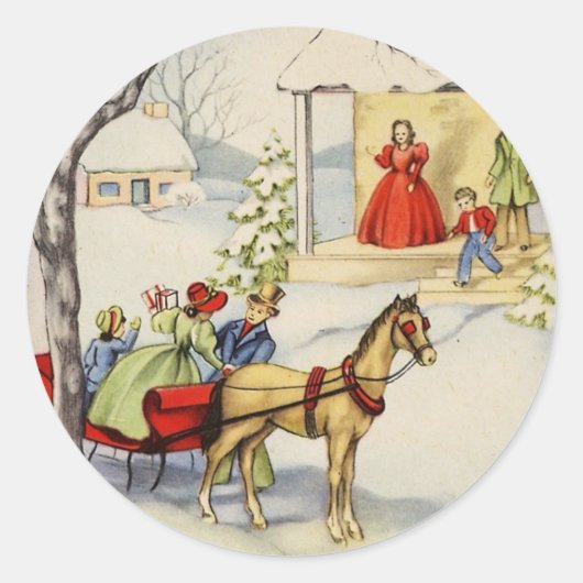  slee rit Christmas_sticker Ronde Sticker (Voorkant)