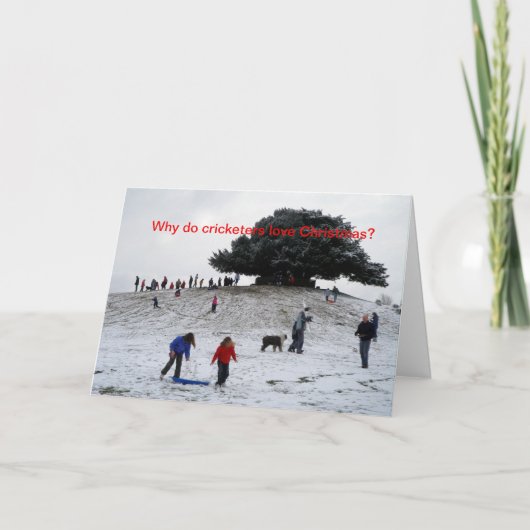 sleeën feestdagen kaart (Voorkant)