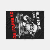 Sleeën zijn overschat Santa Clic Muscle Car Christ Fleece Deken (Voorkant (Horizontaal))